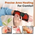 thumbnail image 4 of Heated Wrist Wrap Brace, Wrist Heating Pad with 3 Level Heated, Cordless & Plug-in Use, Adjustable Size, 1200mAh Battery Rechargeable for Left Hand, Black, 4 of 10