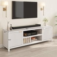 thumbnail image 2 of Fluted TV Stand for 80 Inch, Modern Entertainment Center with Storage, Wooden Media Console Cabinet with Fluted Door and Gold Handle for Living Room Bedroom, 2 of 7