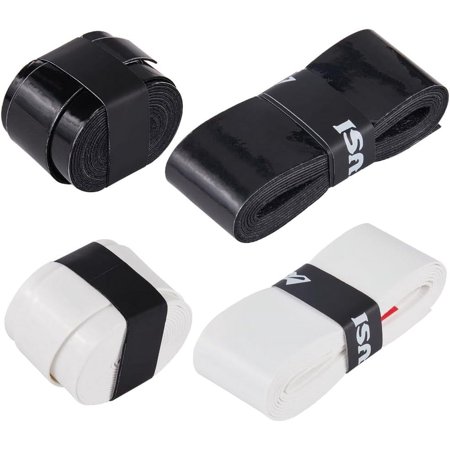 8Pcs Tape Overgrip Tennis Racket Grips Pickleball Badminton Racket Grip Tape PU Leather Tacky Over Wrap Fishing Rods for Comfort Anti-Slip Sweat Absorbent Grip 2.5x110cm Whitelack