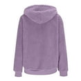 thumbnail image 7 of Womens Fleece Jacket Fall Winter Oversized Lightweight Zip Up Hooded Fuzzy Casual Coats With Pockets Outerwear, 7 of 7