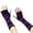Purple, variant on Women Fingerless Gloves with Bow Soft Knit Wrist Warm Decorative Gloves for Cold Weather Multiple Colors