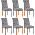 thumbnail image 3 of Topeakmart Alden Design 6 Pieces Padded Parsons Fabric Upholstered Dining Chairs, Light Gray, 3 of 8