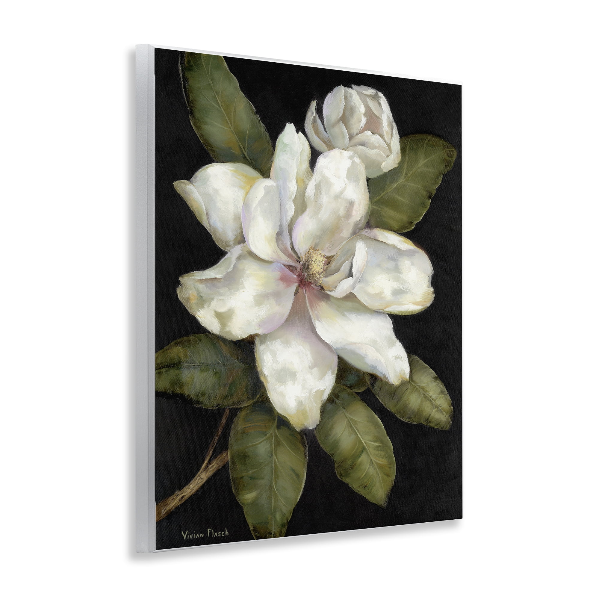 Stupell Industries Budding Magnolia Blooms Wall Plaque Art, design by Nan