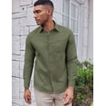thumbnail image 6 of COOFANDY Mens Oxford Button Down Shirt Long Sleeve Regular Fit Work Casual Dress Shirts with Pocket, 6 of 6