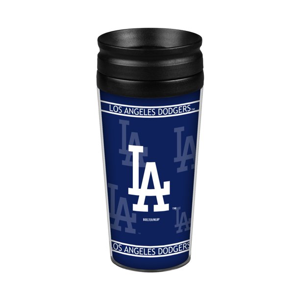 Los Angeles Dodgers 14oz Full Wrap Travel Mug Walmart Com Walmart Com
