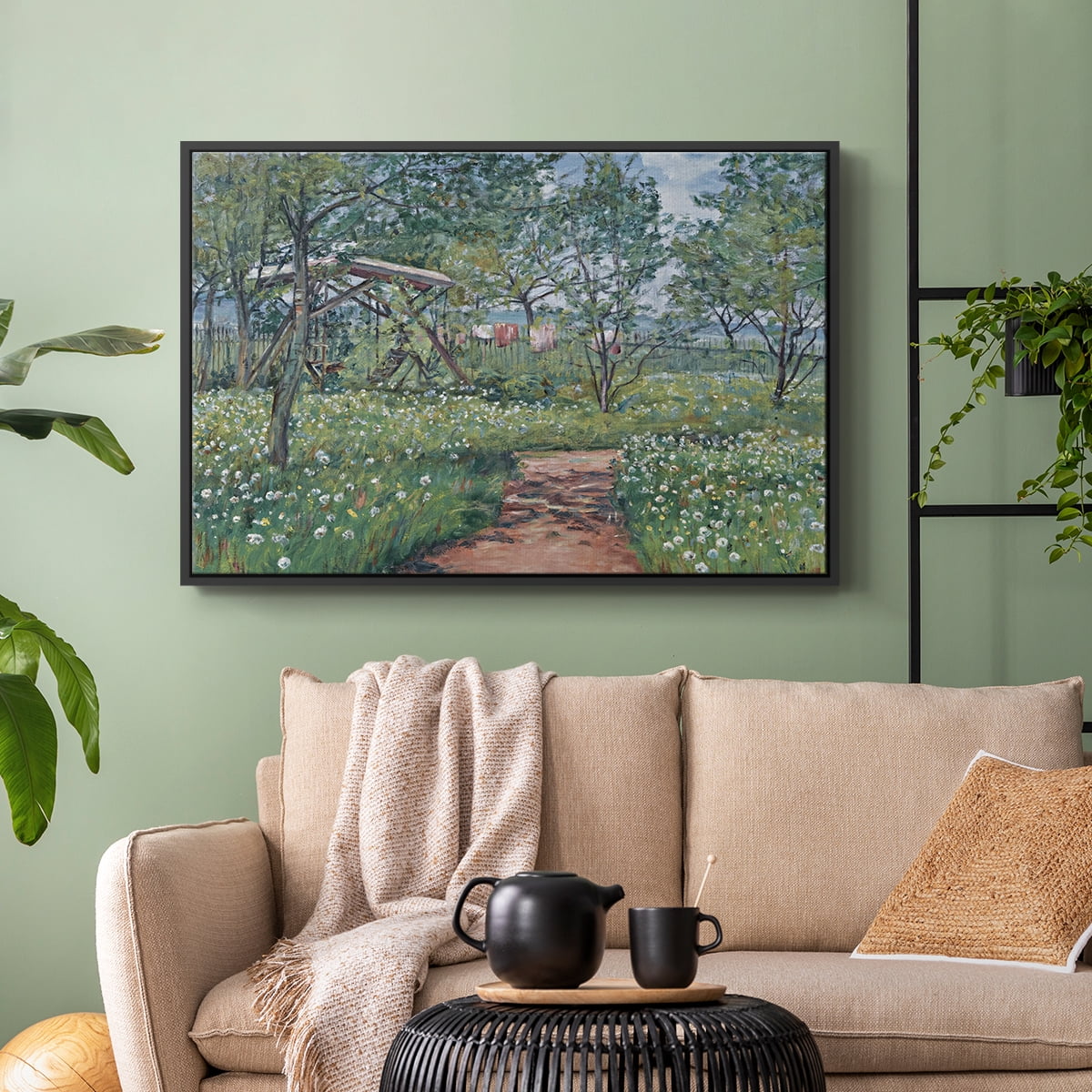 Vintage Landscape-CCCLXXVI By Wexford Home Framed in Black Wood Gallery Wrapped Canvas 17 in. x 25 in.