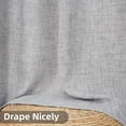 thumbnail image 3 of DriftAway Gray Linen Curtains 63 Inches Long for Living Room Thick Semi Sheer 2 Panels Farmhouse 3 Inch Rod Pocket Back Tab Boho Rustic Light Filtering Window Drapes for Bedroom Privacy Assured, 3 of 8