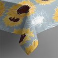 thumbnail image 3 of Gray Sunflower White Flower Pattern Rectangle Tablecloth 60"x84",Waterproof Polyester Rectangle Table Cloth, Wipeable Spillproof Polyester Tablecloth for Dining, Camping, Indoor and Outdoor, 3 of 5