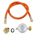 thumbnail image 2 of Gas Regulator, Accessory,1/2Inch Adapter, Part, Metal Hose Fittings, Connector,5ft Hose for Heaters, 2 of 5