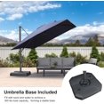 thumbnail image 2 of Parasol Déporté Carré 10 Pieds X 10 Pieds avec Base, Rotation à 360 Degrés et 8 Nervures en Métal Robuste pour Jardin, Terrasse, Piscine, Beige, 2 of 7
