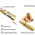 thumbnail image 3 of Labymos 12FT Quick Connect RV Propane Hose with 1/4'' RV Quick Connect Fitting for 17”/22”, 3 of 7