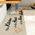 thumbnail image 4 of The Kitchen is The Heart of The Home Kitchen Mats Set of 2, Non-Slip Rubber Back Kitchen Rugs, Seasonal Holiday Cooking Sets Washable Floor Mat for Home Kitchen Decor - 17x29 and 17x47 Inch, 4 of 6