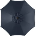 thumbnail image 4 of Safavieh Venice 9' Market Crank Tilt Patio Umbrella, Navy/White, 4 of 7