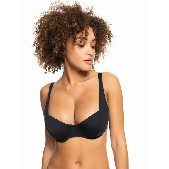 Roxy womens Classics Solid Beach Classics Underwire D Cup, Anthracite 22, X-Small US