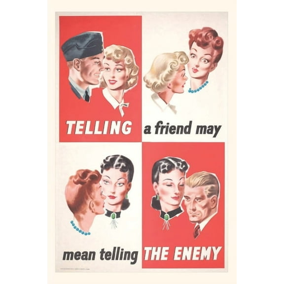 Pocket Sized - Found Image Press Journals: Vintage Journal Loose Lips Poster (Paperback)