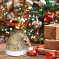 thumbnail image 6 of KLL Christmas Hats for Adults Plush Retro Geometry Print Santa Hat Xmas Fluffy Santa Claus Hat for Women Men, 6 of 6
