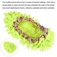 thumbnail image 4 of Uxcell Washable Multifunction Chenille Duster Mop Slippers Cleaning Shoes Cover Green 6 Pack, 4 of 5