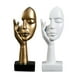 thumbnail image 1 of 2 estatuas decorativas de personajes abstractos con la figura del pensador. dorado y blanco, 1 of 8