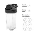 thumbnail image 5 of Blendtec GO (30 oz) Bottle, Reusable Single Serve Blender Cup, Includes Travel Lid, BPA-Free Jar, Clear, 5 of 5