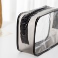 thumbnail image 2 of Paquete de 2 neceser de maquillaje de viaje blanco + negro para mujeres y hombres, neceser de transporte compatible con la aerolínea del aeropuerto (para mayores de 12 años), 2 of 5