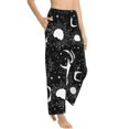 thumbnail image 2 of Naloa Crescent and Stars Print Women’s Ultra-Soft Comfy Pajama Lounge Pants with Pockets & Drawstring, 2 of 8
