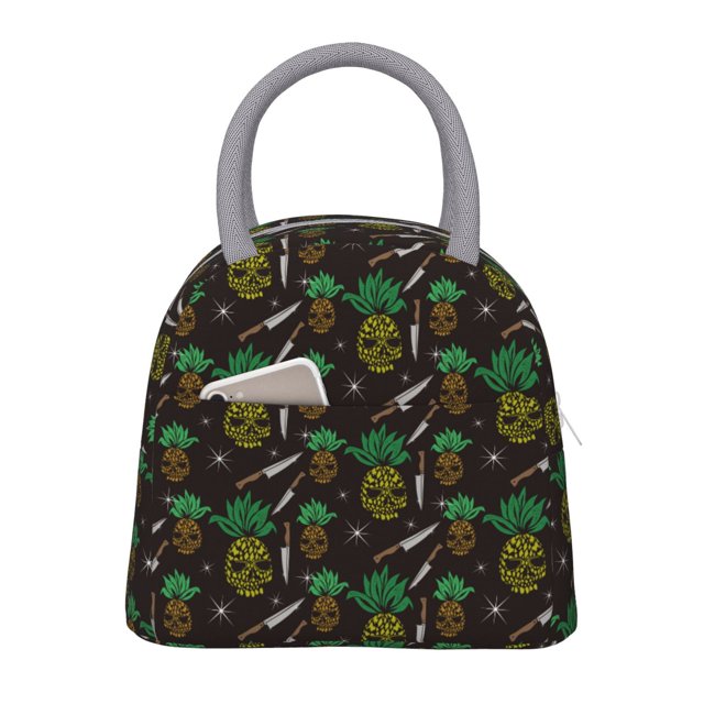 Disketp Pineapples Bolsa Térmica para Almuerzo, Lonchera con Abertura Amplia y Gran Capacidad, Organizador Reutilizable para Mujeres, Hombres y Adultos