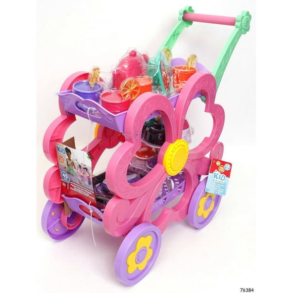 FLOWER TEA CART PLAYSET, 45 pieces, ages 2+