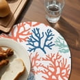 thumbnail image 3 of Orange Blue Coral Round Placemats Set of 6 for Dinning Tables,Heat-proof Braided Table Mats 15 Inch,Green Gradient Coastal Ocean Color Washable Place Mat for Kitchen Restaurant Party Table Decor, 3 of 9