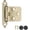 Gold, variant on 1/2 Inch Overlay Cabinet Door Hinges Gold, 10 Pack 5 Pairs Flush Face Mount Cupboard Self-Closing Kitchen Cabinet Hinges with Door Bumper, CH200-BG-P10