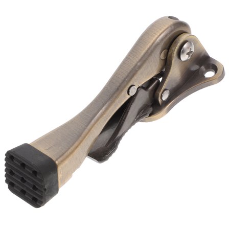 Magnetic Door Stop Heavy Duty Door Holder With Adjustable Rubber Tips For Bottom Of Door Antique Brass Finish Doorstop For Home Office