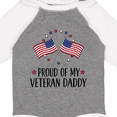 thumbnail image 4 of Inktastic Military Veteran Daddy Proud Son Daughter Boys or Girls Long Sleeve Baby Bodysuit, 4 of 5
