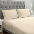 thumbnail image 4 of Modern Threads 3-Piece Solid Microfiber Adult Sheet Set, Egg Shell, Twin, 4 of 10