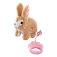 thumbnail image 1 of Conejo de peluche eléctrico que camina, juguete interactivo electrónico, mascota educativa parlante. Marrón, 1 of 9