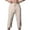 Beige, variant on Diufon Cropped Pants for Men Elastic Waist Drawstring Pants Cotton Linen Lounge Pants with Pockets