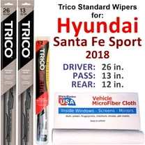 2018 Hyundai Santa Fe Sport Wiper Blades (Set of 3) w/Rear Wiper