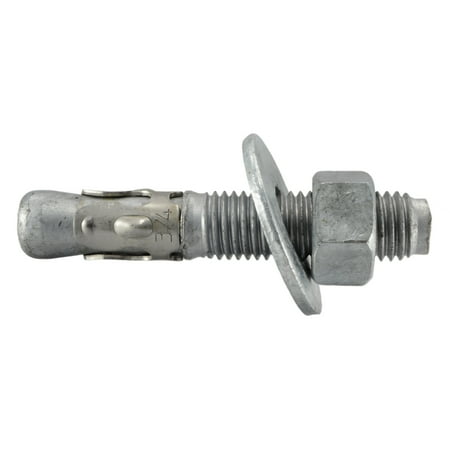 

3/4 x 4-1/4 Hot Dip Galvanized Steel Wedge Anchor Bolts (10 pcs.)