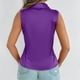 thumbnail image 4 of mfyjkho Camisetas Sin Mangas Para Mujer, Camiseta Sin Mangas Con Cuello Vuelto Y Botones, Informal, De Color Liso Y Cómoda Para Mujer Vestidos Maxi Para Mujer Xxl, 4 of 7