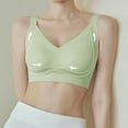 thumbnail image 6 of Gymayou Women Plus Size Wireless Sports Bra Push Up Support Yoga Workout Bralette Breathable Adjustable Strap Green 4XL, 6 of 9