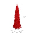 thumbnail image 2 of Vickerman K168081LED Arbre à Crayons Rouge Floqué 9 Pi x 43 Po avec 400 Lumières LED Dura Rouge, 2 of 2