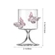 thumbnail image 3 of Copa de copa con tallo de mariposa | Copa de vino de vidrio soplado a mano | Copa de champán romántica y elegante | Vaso de vidrio transparente para San Valentín | Copa multiusos para jugo y vino, 3 of 6