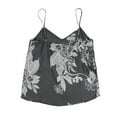 thumbnail image 2 of P.J. Salvage Womens Floral Print Pajama Sleep Cami Tank Top, Grey, Small, 2 of 2