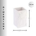 thumbnail image 4 of Evideco French Home Goods Stone White Stone Effect Elegant Mid-Century Modern Polyresin Bathroom Tumblers, 4 of 7