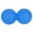 Blue-Double ball, variant on Muscle Relaxation Massager Muscle Relaxation Rolling Massage Lacrosses Balls Soft Fascia Balls Easy to Clean