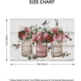 thumbnail image 4 of Rose Flower Placemats Set of 4 Farmhouse Peony Floral Table Mats Washable Place mats for Home Party Indoor Kitchen Dining Table Decoration 12x18 Inch, 4 of 6