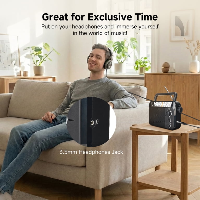 Portable AM FM Radio with Large Dial and High Power Speaker photo 6