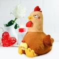 thumbnail image 2 of EUBUY Cute Cartoon Chicken Doll Plush Toys Chicken Stuffed Animal Soft Plush Toy for Children Boys Girls Brown 21.65", 2 of 10