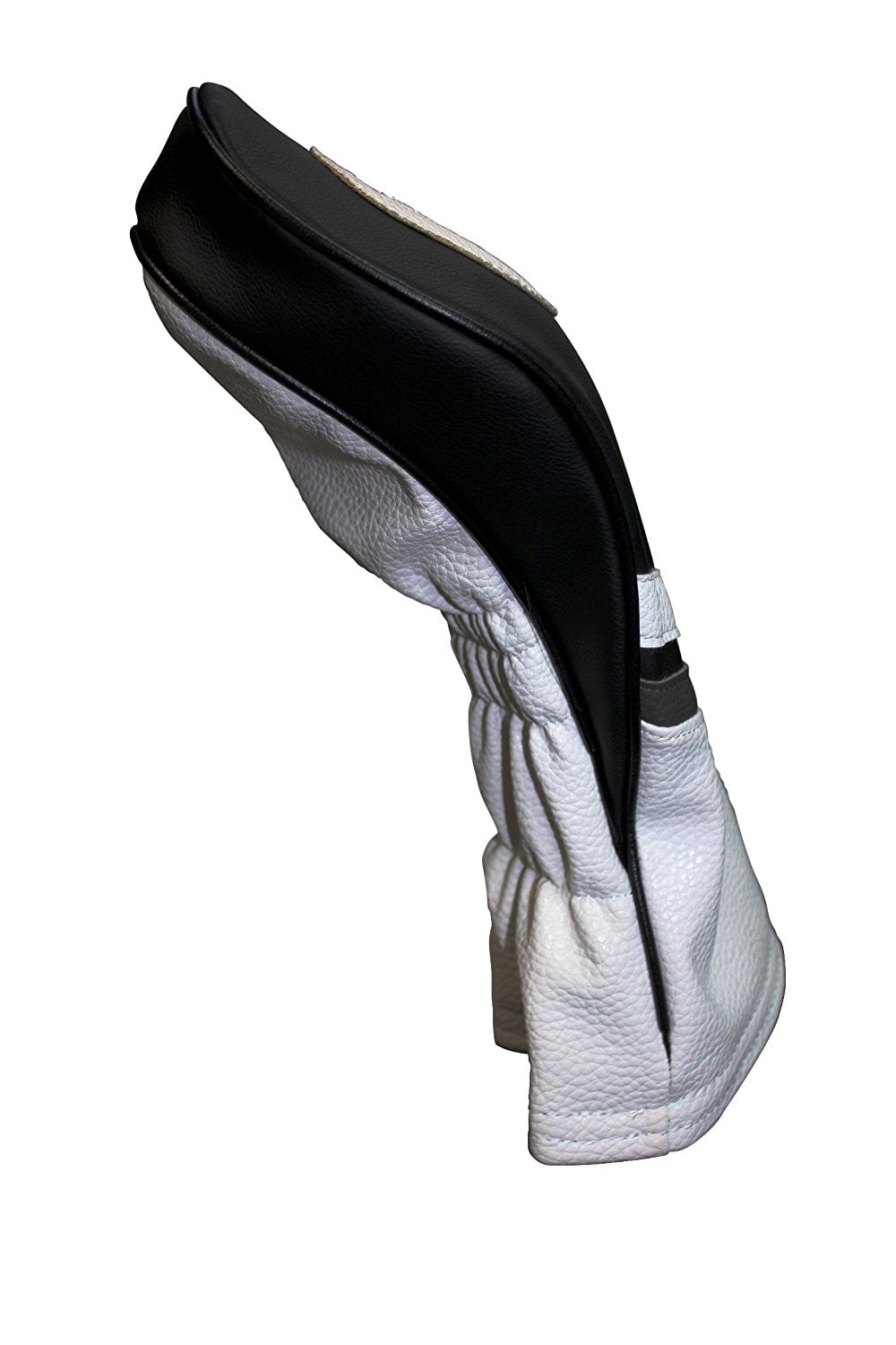 Golf Headcovers Black and White Leather Style 1 & 3 Driver and Fairway Head Cover Fits 460cc Drivers