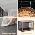 thumbnail image 5 of Arlopu Wooden Dog Crate Furniture End Table with Doors Pet Crate Dog Kennel Indoor with Removable Tray, 5 of 8