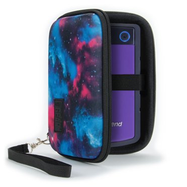 Portable EVA External Hard Drive Enclosure Case by USA Gear - Fits Portable External Hard Drives