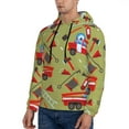 thumbnail image 3 of Salouo Cartoon Fire Truck Pattern Men's Fall Hoodie Sweatshirt,Sport Hoodie with Pockets for Men Pullover Casual Hooded Sweatshirt-Large, 3 of 7